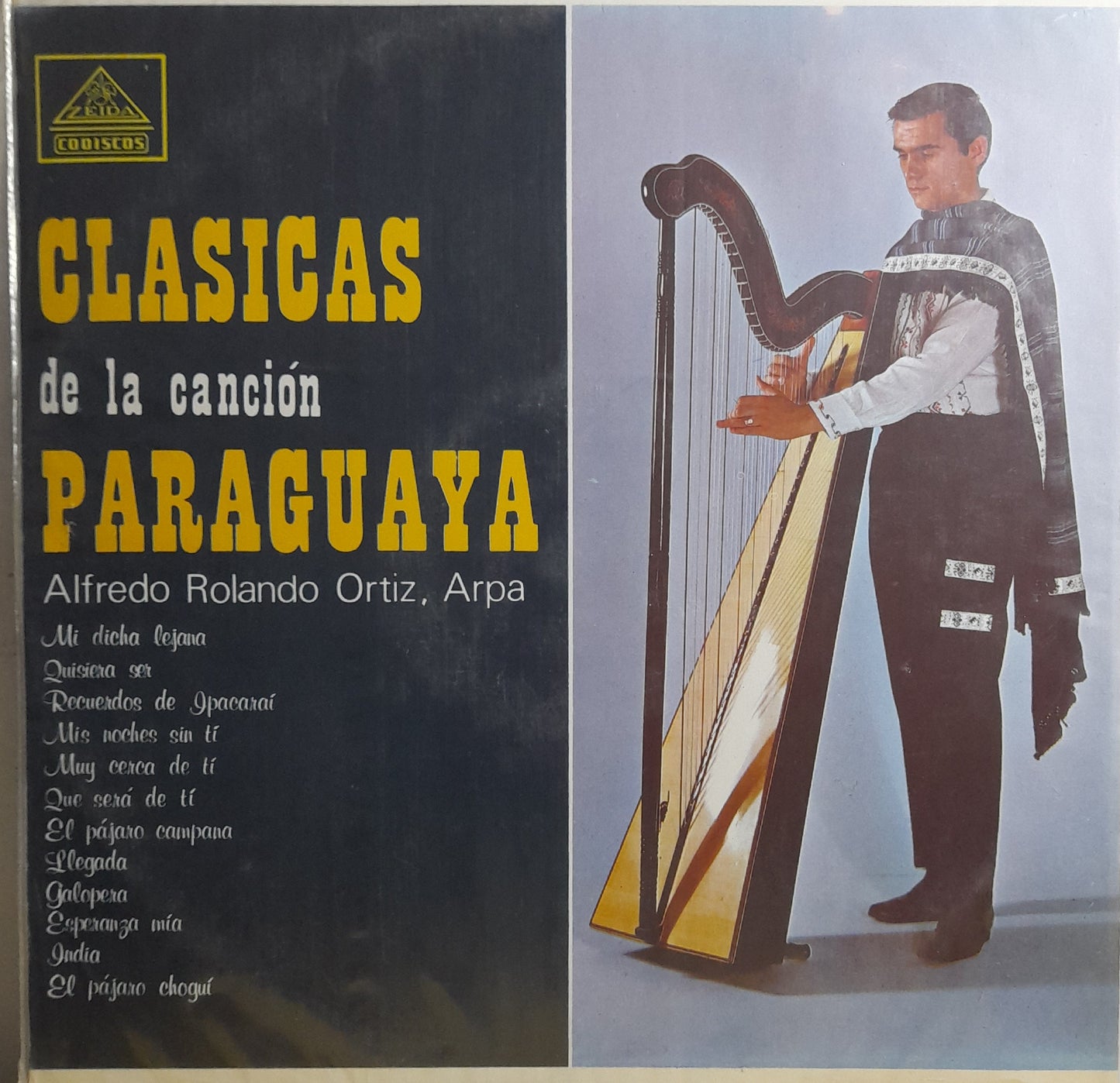 LATINOAMERICANA-Alfredo Rolando Ortiz, Arpa / Clásicas de la Canción Paraguaya. Año 1969