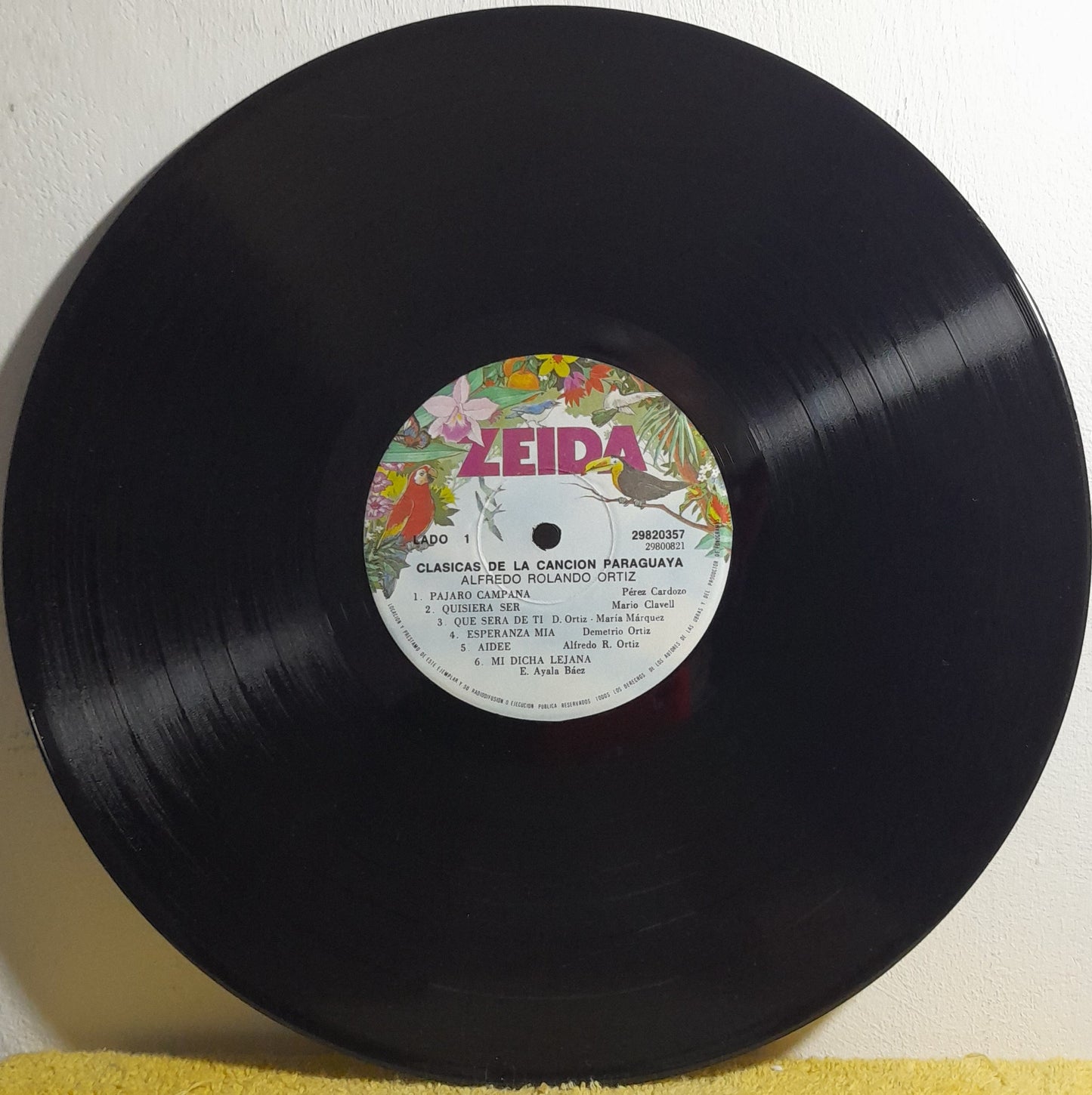 LATINOAMERICANA-Alfredo Rolando Ortiz, Arpa / Clásicas de la Canción Paraguaya. Año 1969