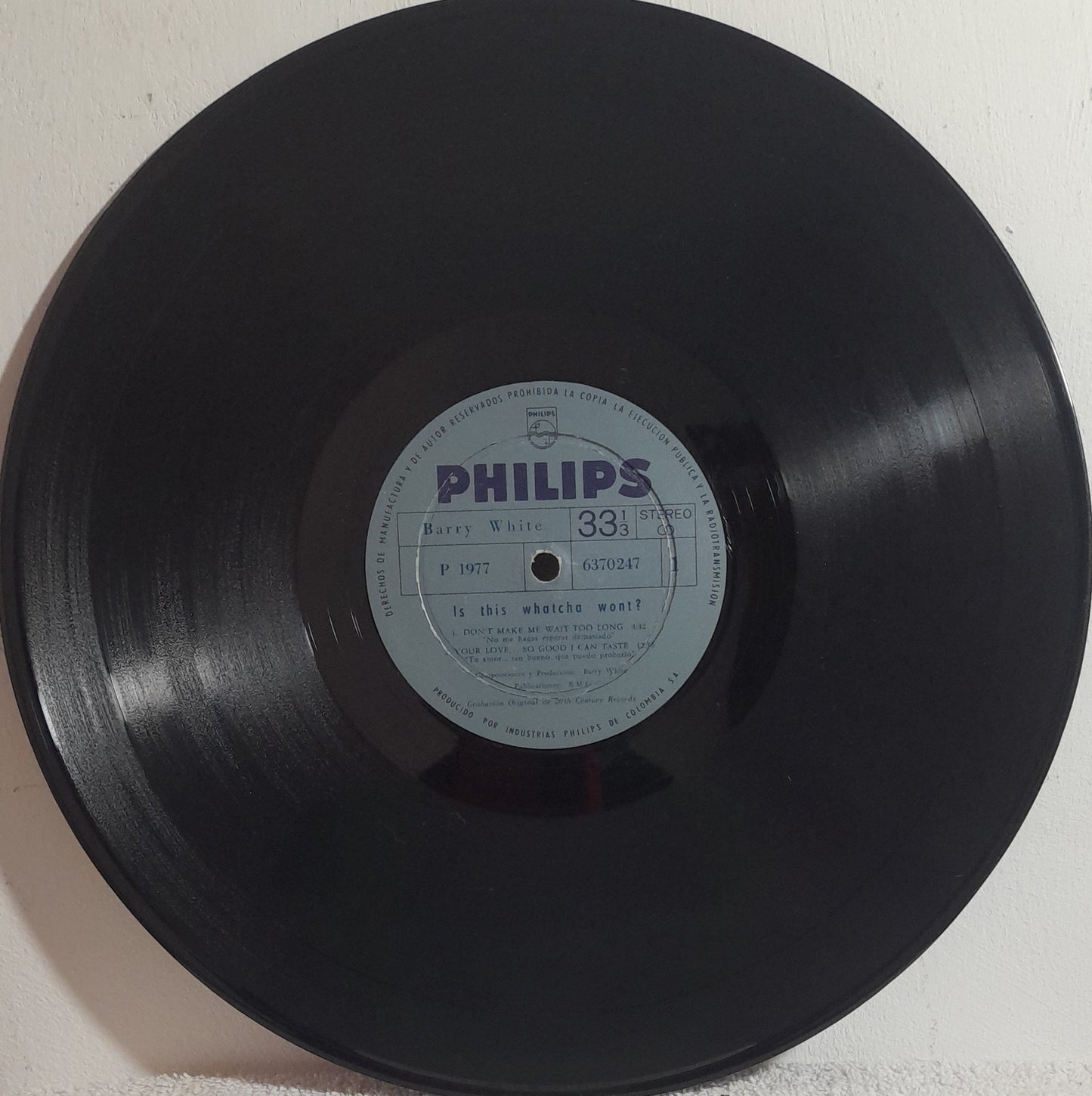 POP INGLÉS-Barry White / Is This Whatcha Wont ? . Año 1977