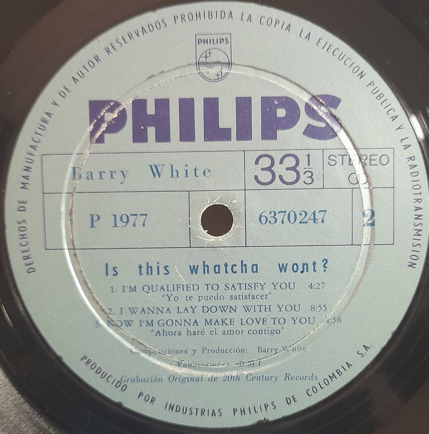POP INGLÉS-Barry White / Is This Whatcha Wont ? . Año 1977